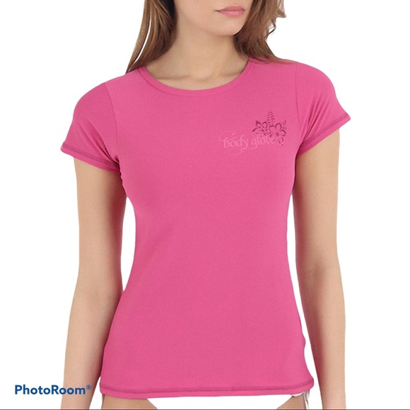 Body glove woman’s deluxe loose fit surf shirt size large. Pink - Picture 1 of 5